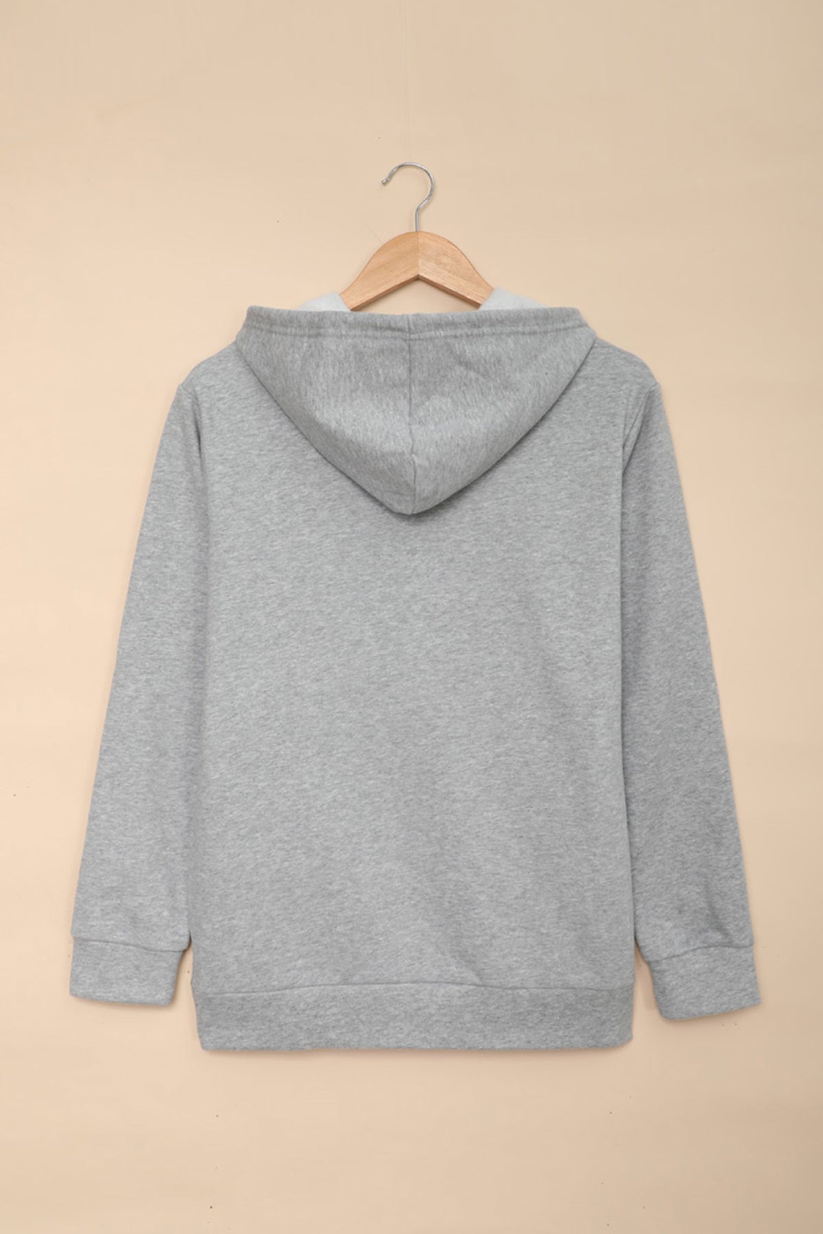 Half Zip Long Sleeve Hoodie With Pocket