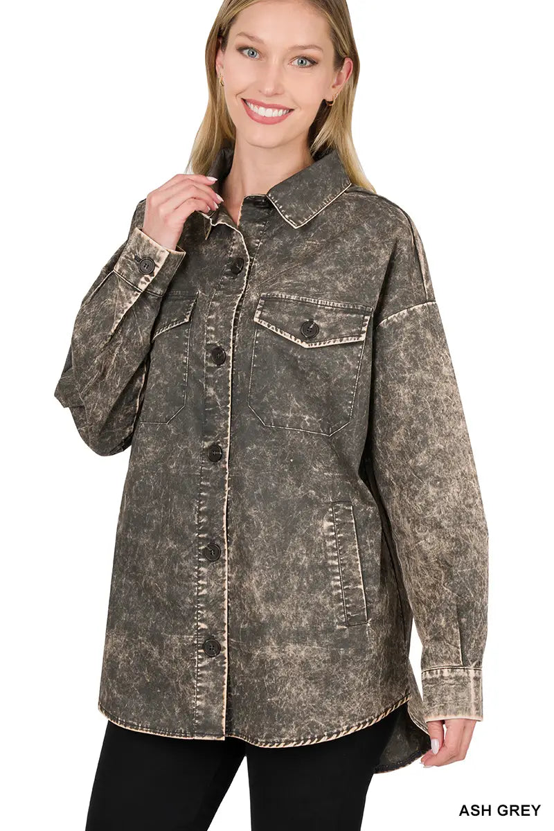 Oversized Acid Washed Shaket