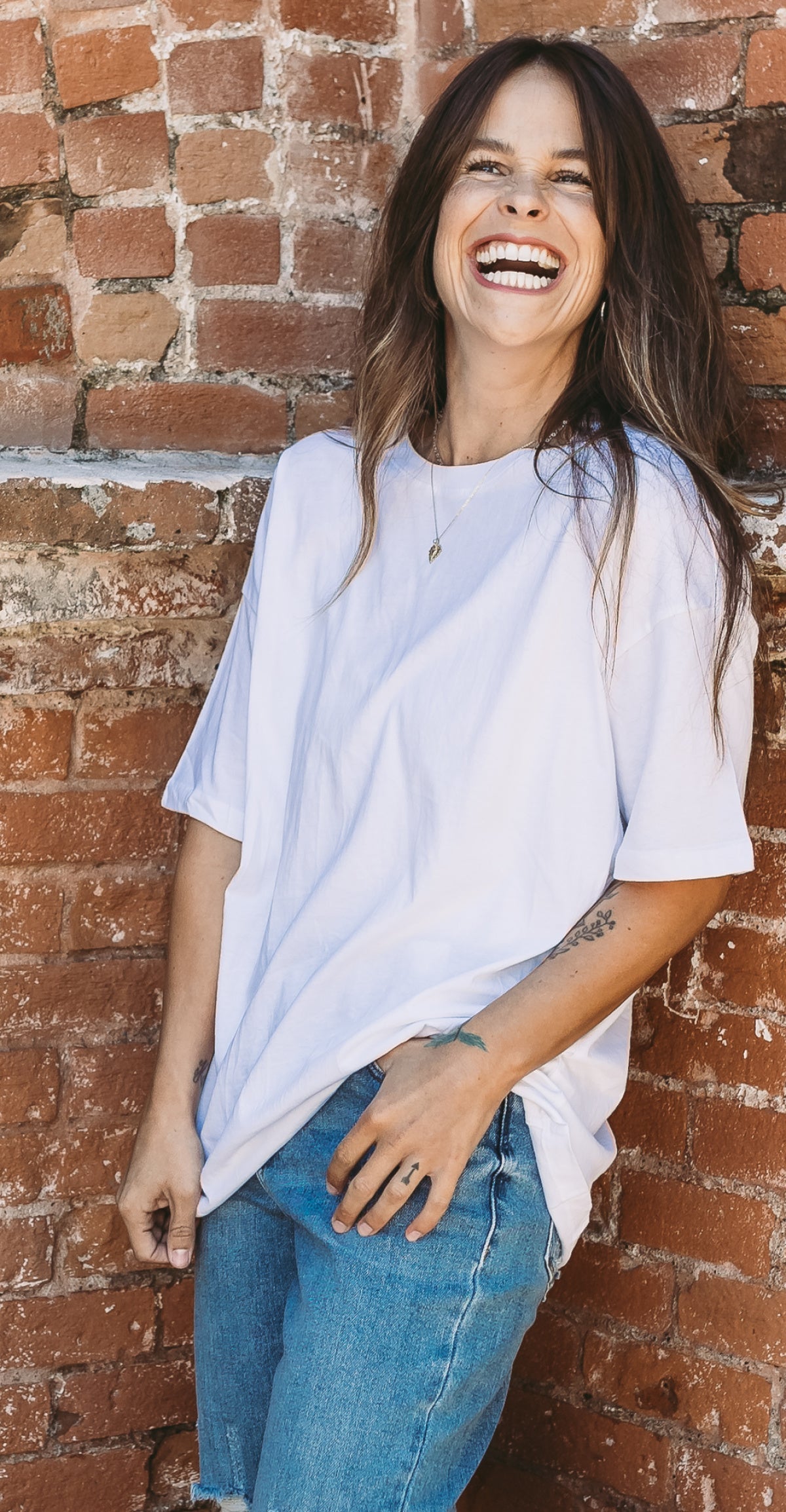 Rae Mode Washed Cotton Round Neckline Short Sleeves Top
