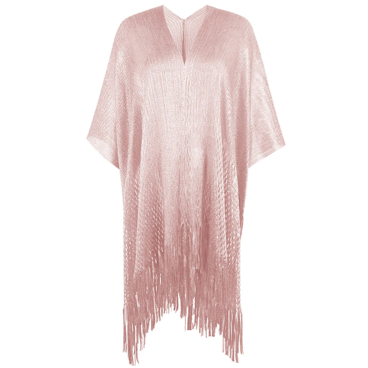 Fringe Cut Out Shawl Anti-Sunshock Kimono