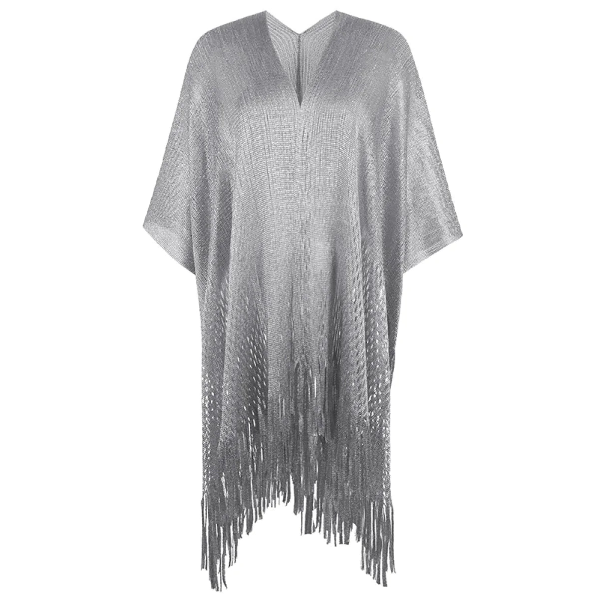Fringe Cut Out Shawl Anti-Sunshock Kimono