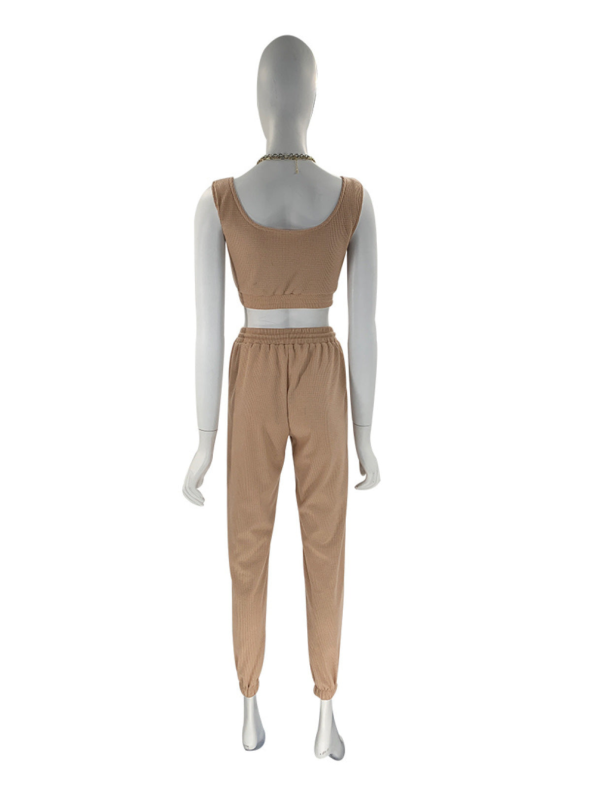 U-neck Bra & Drawstring Sweatpants Two-Piece Active Sets