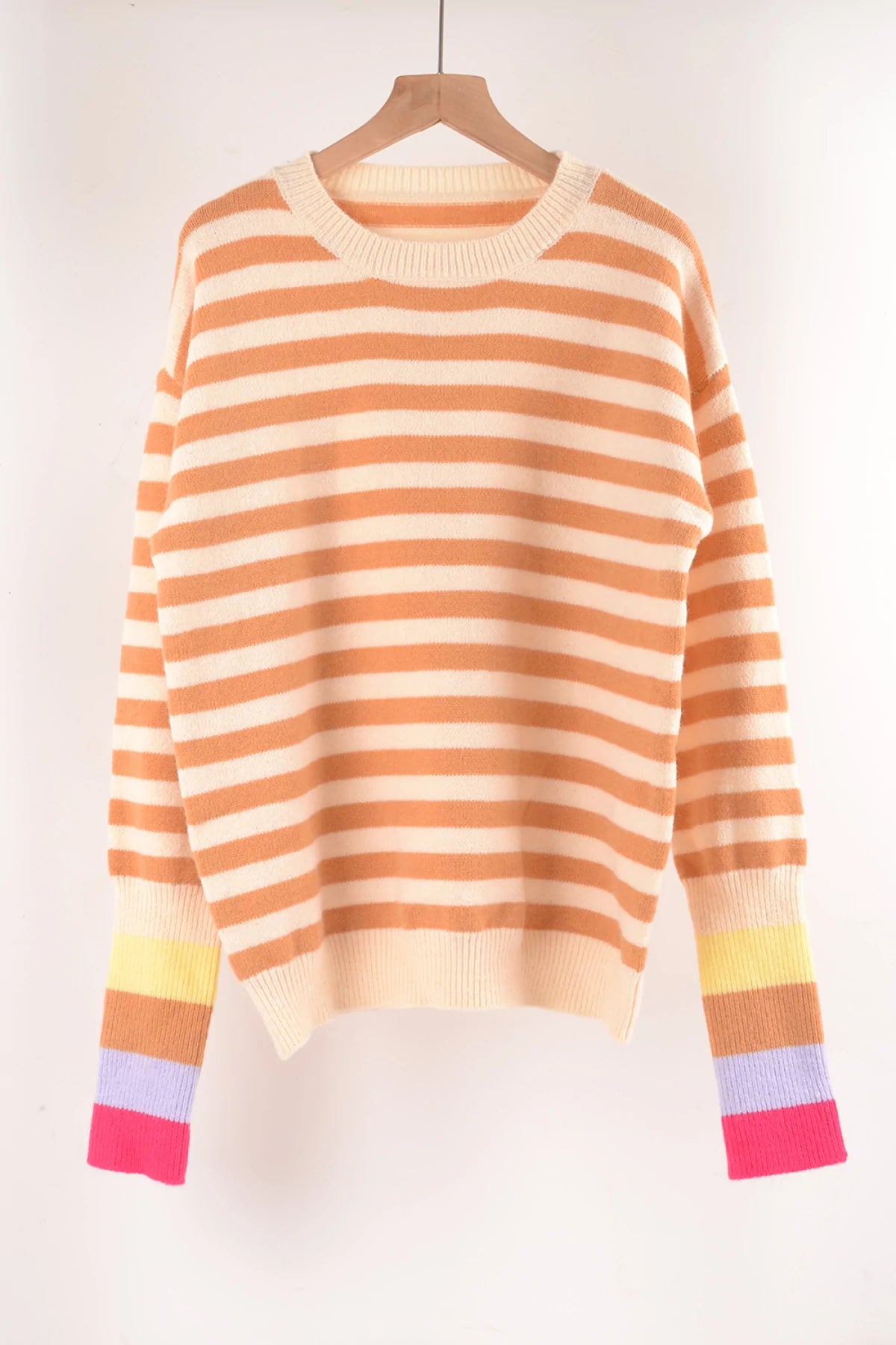 Crew Neck Striped Sweater