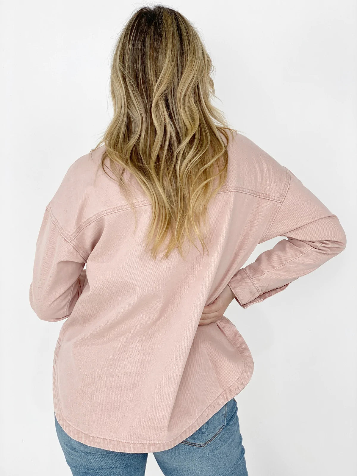 Easel "Tilly" Solid Cotton Twill Shacket