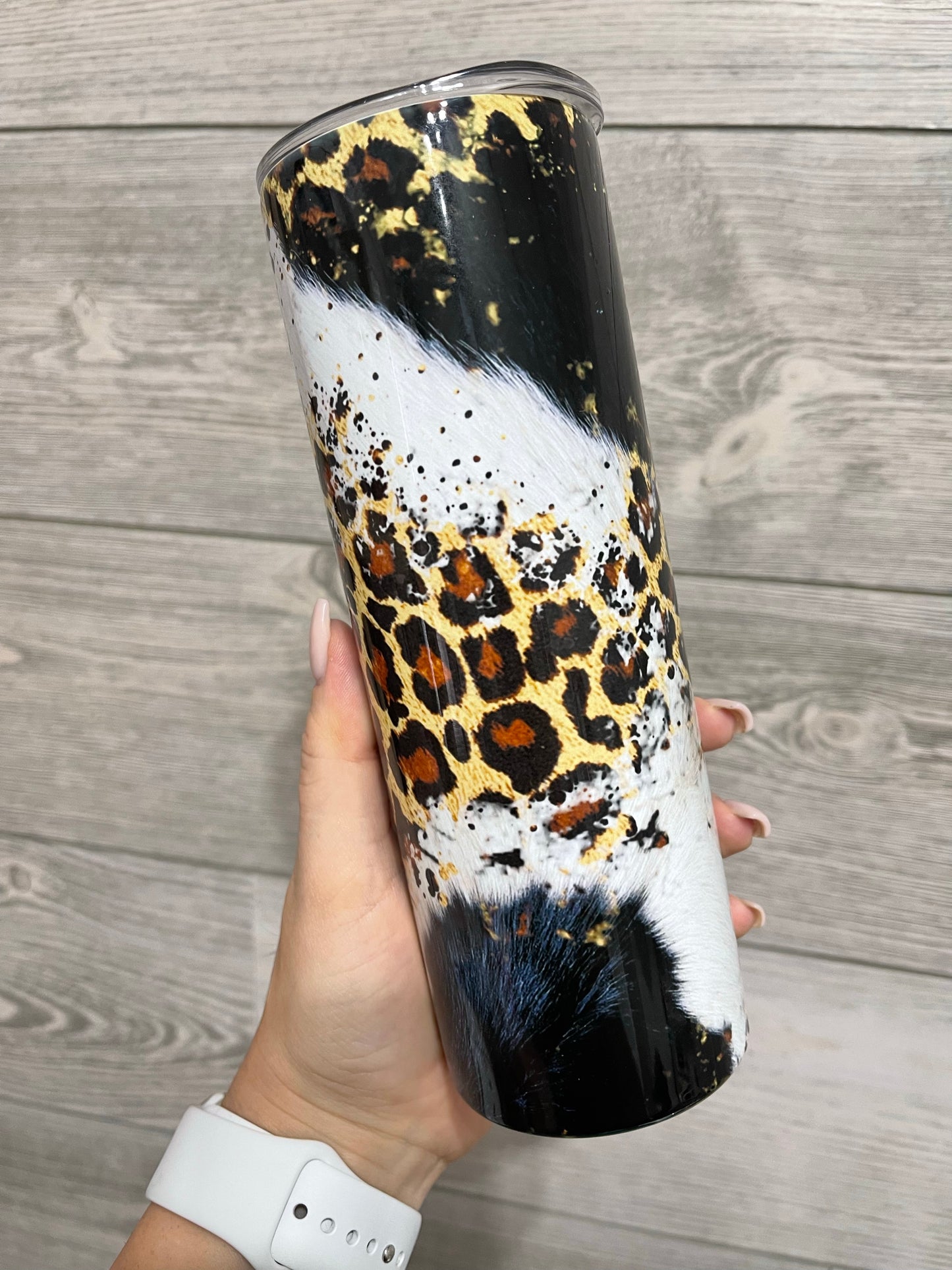 Leopard Cow Print 20 oz. Insulated Tumbler