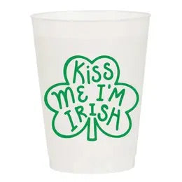Kiss Me I'm Irish St. Patty's Day Plastic Cups