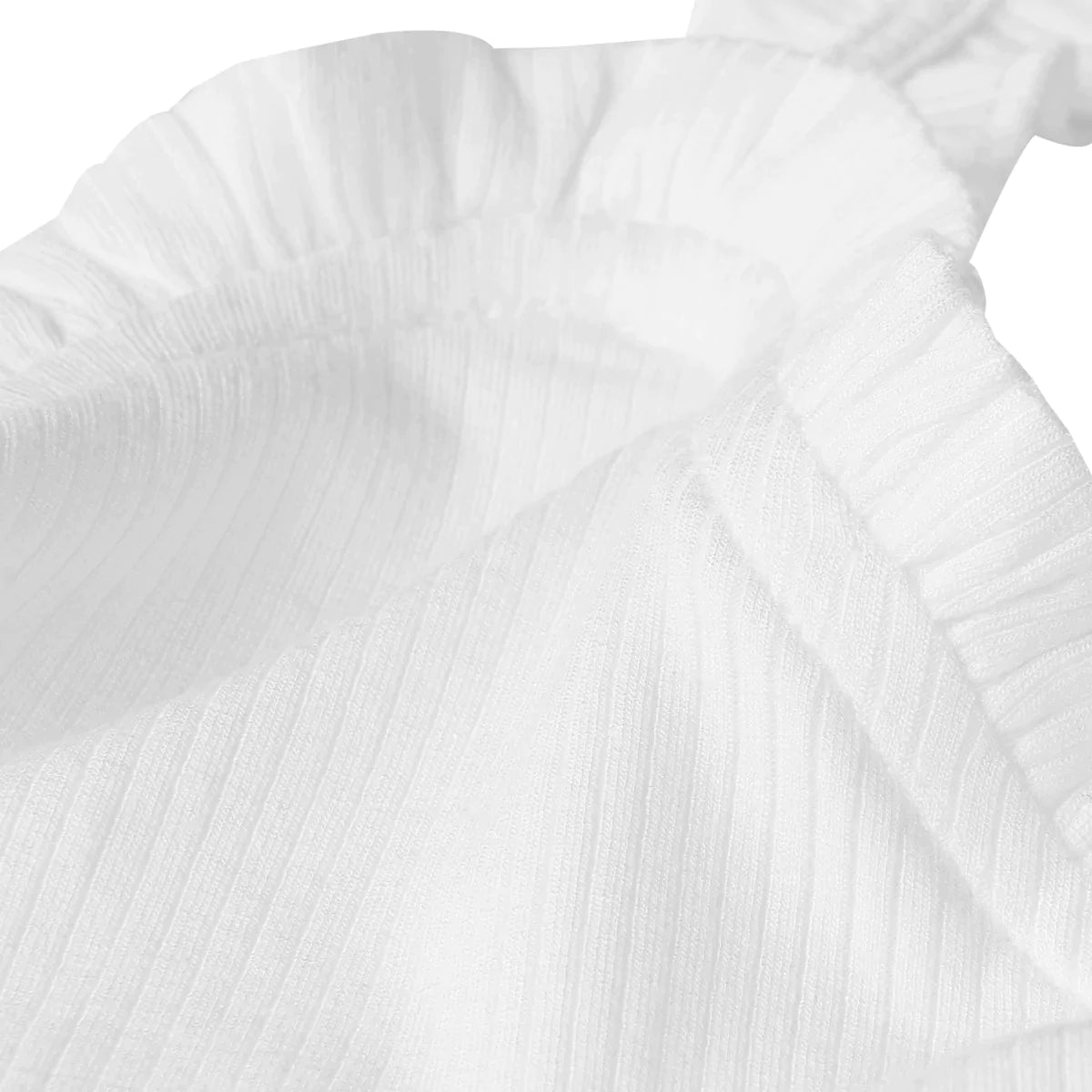 Copy of Solid Frilled Trim Ribbed Cami Bodysuit