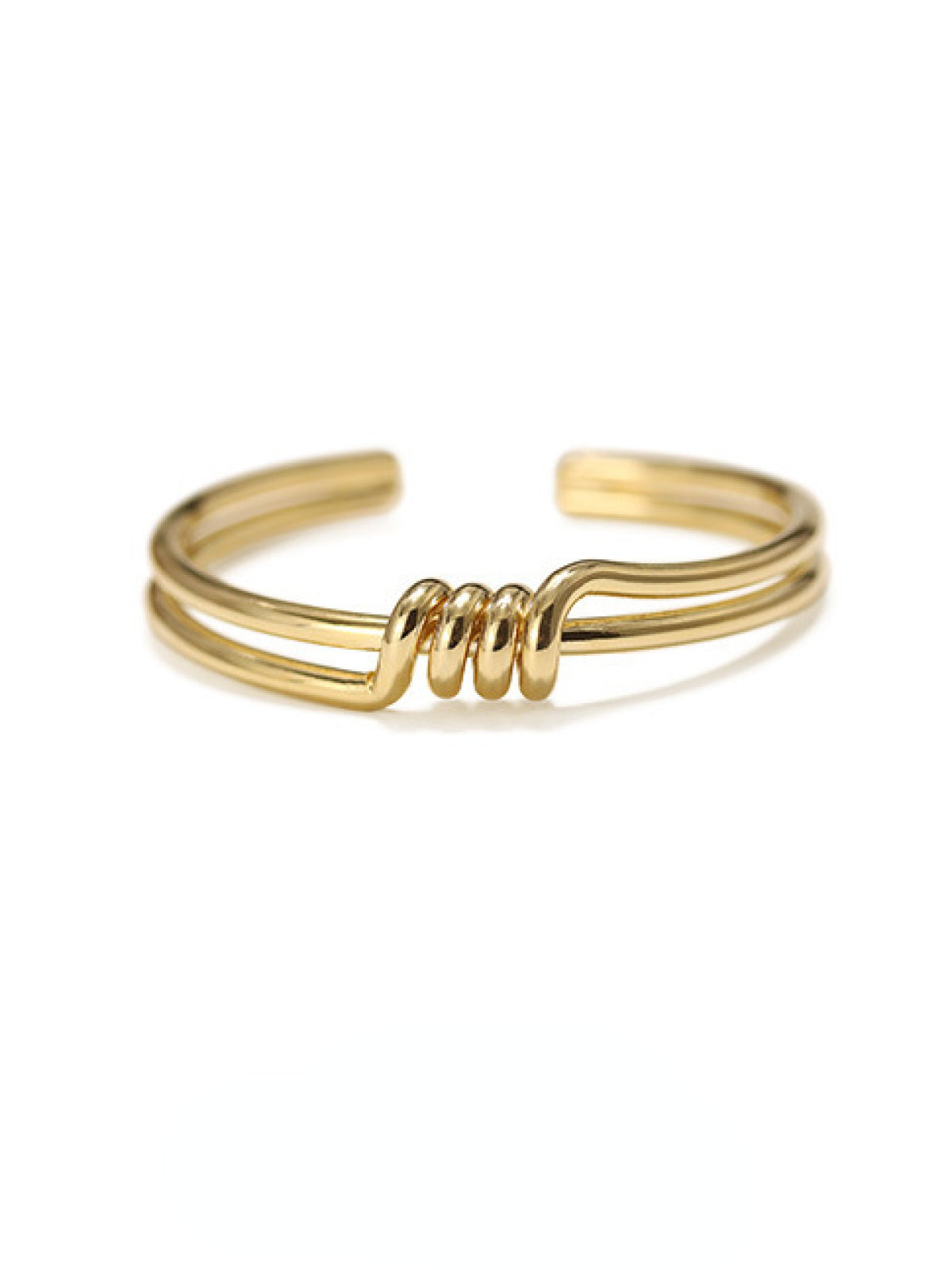 Minimalist Knotted Cuff Bracelet