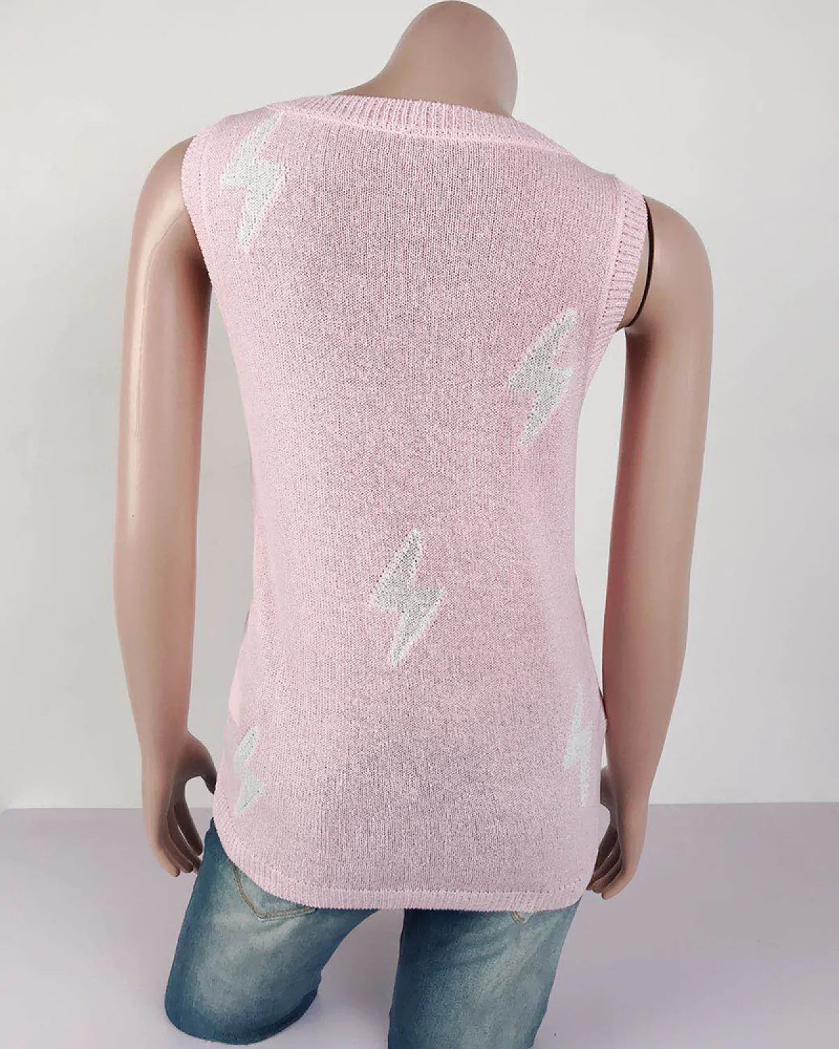 Sexy V-Neck Lightning Knitted Vest