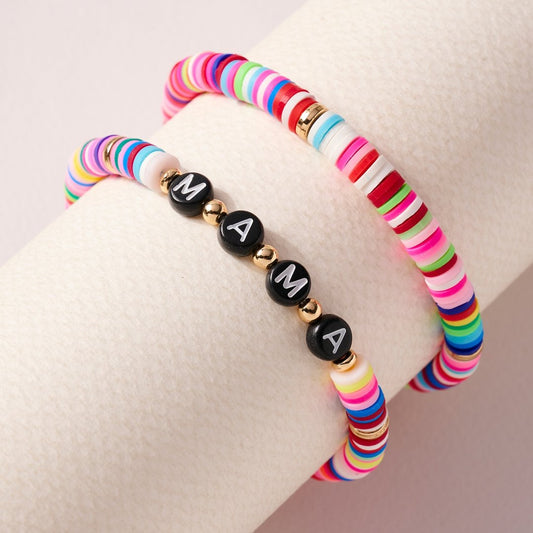 Mama Rubber Bead Bracelets